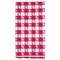 Party Central Gingham Rectangular Disposable Plastic Party Table Covers - 108" - Red and White - Club Pack of 12